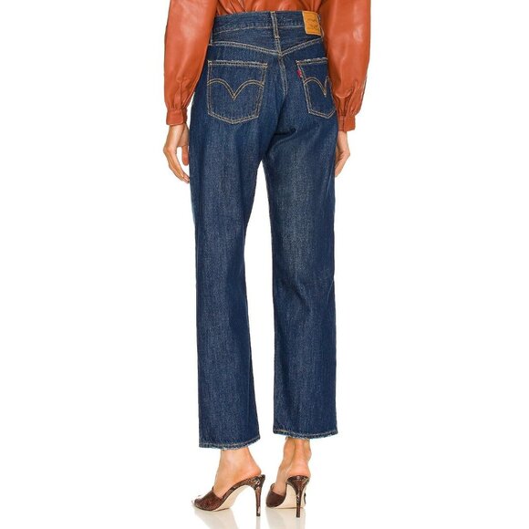 LEVI'S Dad Jean Hello Dark Rinse High Rise Slouchy Straight Leg Jeans, Size 26 - Picture 4 of 16